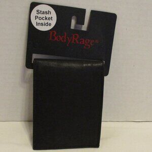 Body Rage NEW Men Small Brown Leather Travel Outdoors Back Pocket Wallet